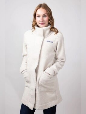 Columbia Panorama Long Fleece Jacket for Women in Dark Stone Size Large